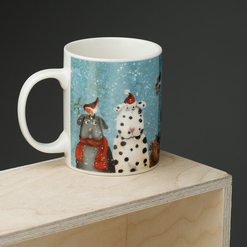 Jan Pashley Christmas Dogs Porcelain Mug - The Mug Gallery Mug