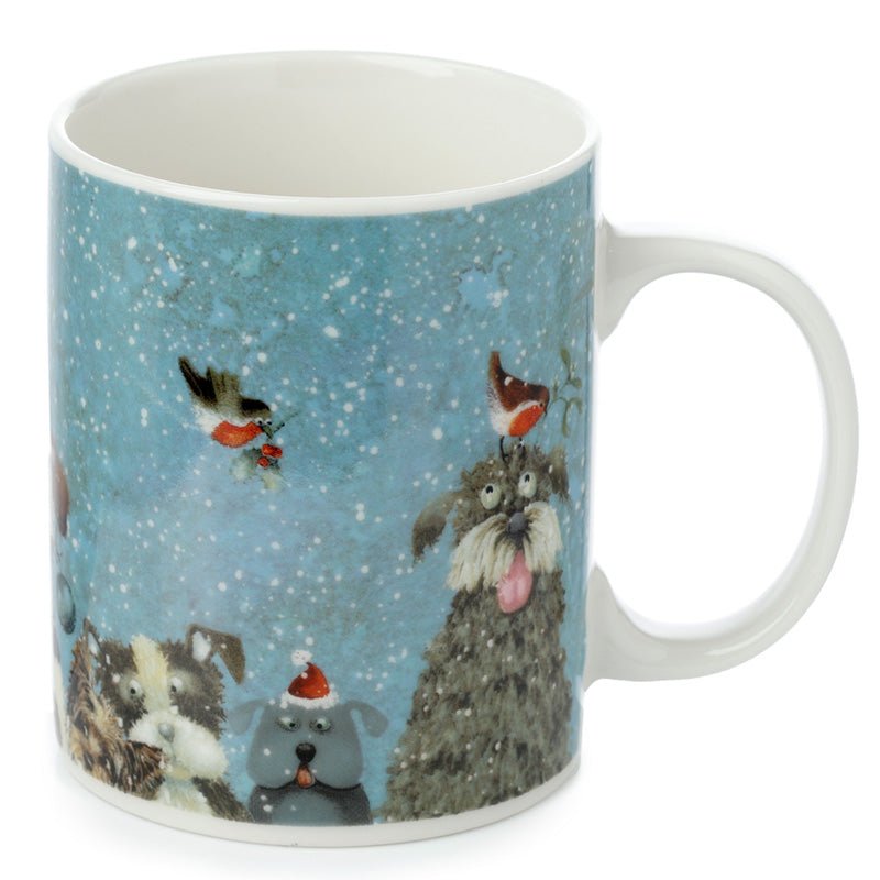 Jan Pashley Christmas Dogs Porcelain Mug - The Mug Gallery Mug