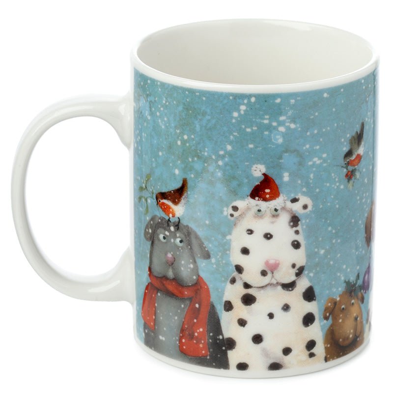 Jan Pashley Christmas Dogs Porcelain Mug - The Mug GalleryMug