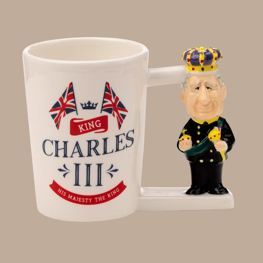 King Charles Handle Mug Monarchy Lover Gift Present For Royalist Ideal Gift Fun Novelty Royal Family Memorabilia