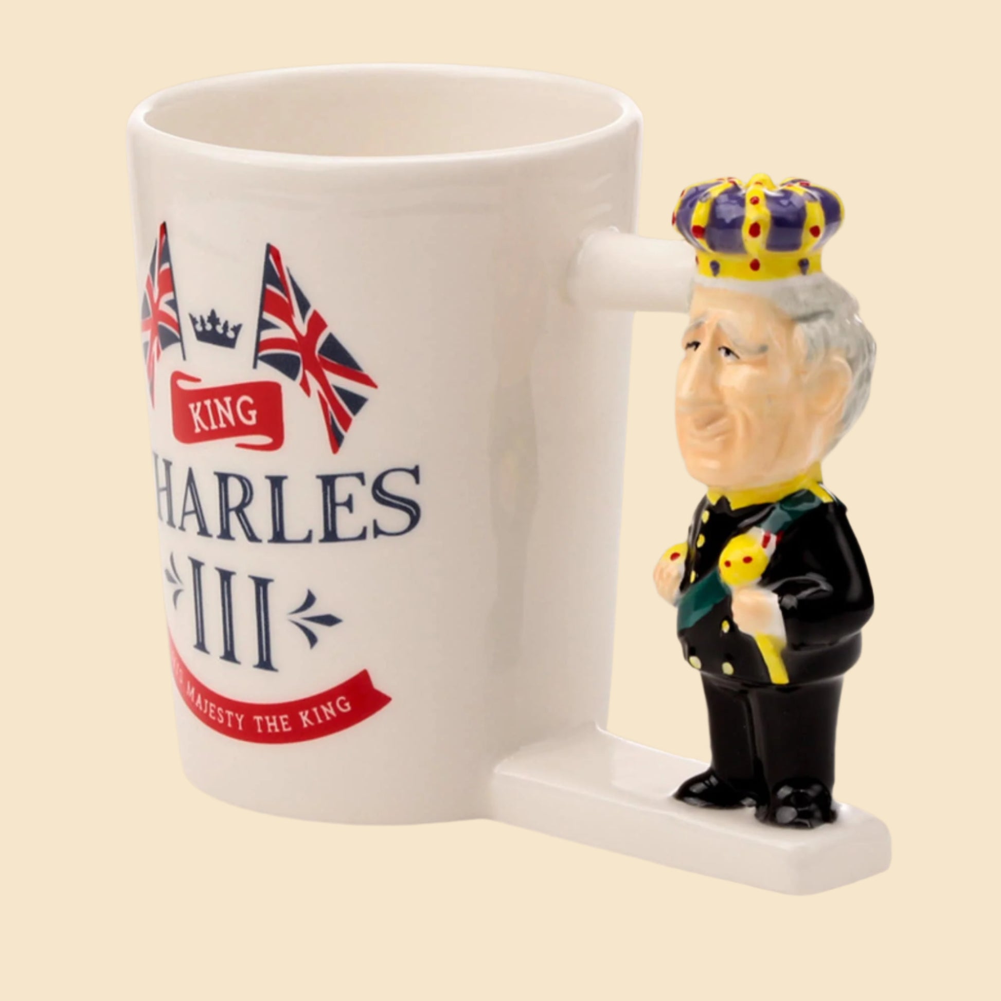 King Charles Handle Mug Monarchy Lover Gift Present For Royalist Ideal Gift Fun Novelty Royal Family Memorabilia Handle View