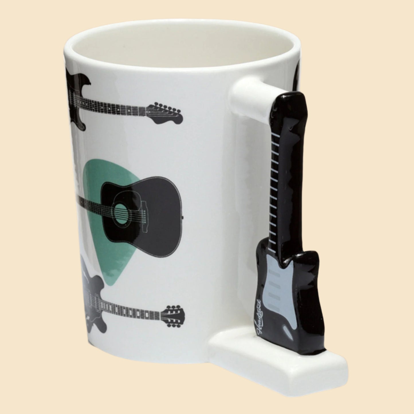 Novelty Electric Guitar Handle Mug Handle View