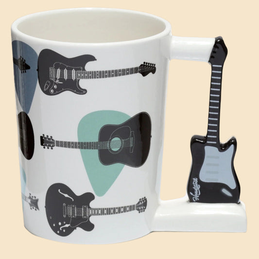 Novelty Electric Guitar Handle Mug Left Side View