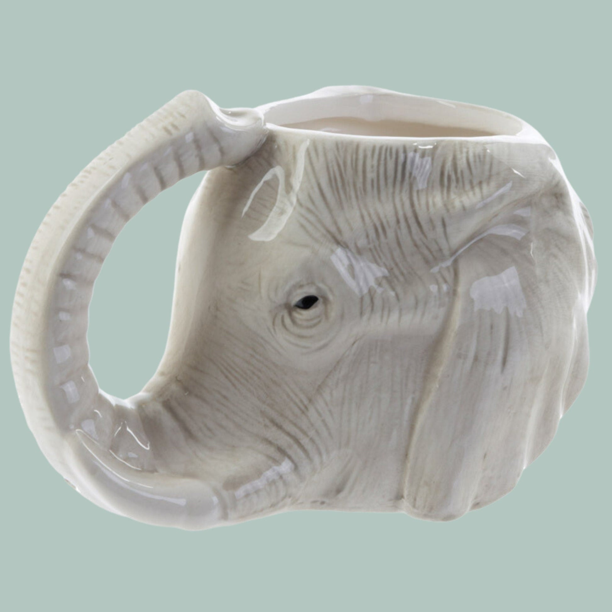 Novelty Elephant Head Shaped Ceramic Mug - The Mug Gallery Mug