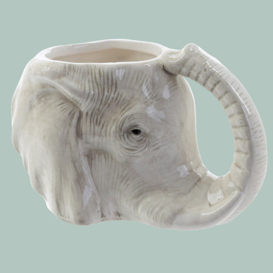 Novelty Elephant Head Shaped Ceramic Mug - The Mug GalleryMug