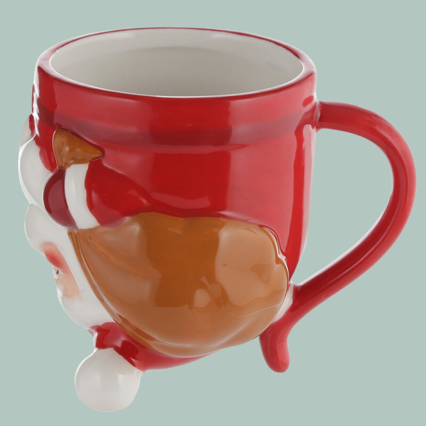 Novelty Father Christmas Upside Down Ceramic Mug - The Mug GalleryMug