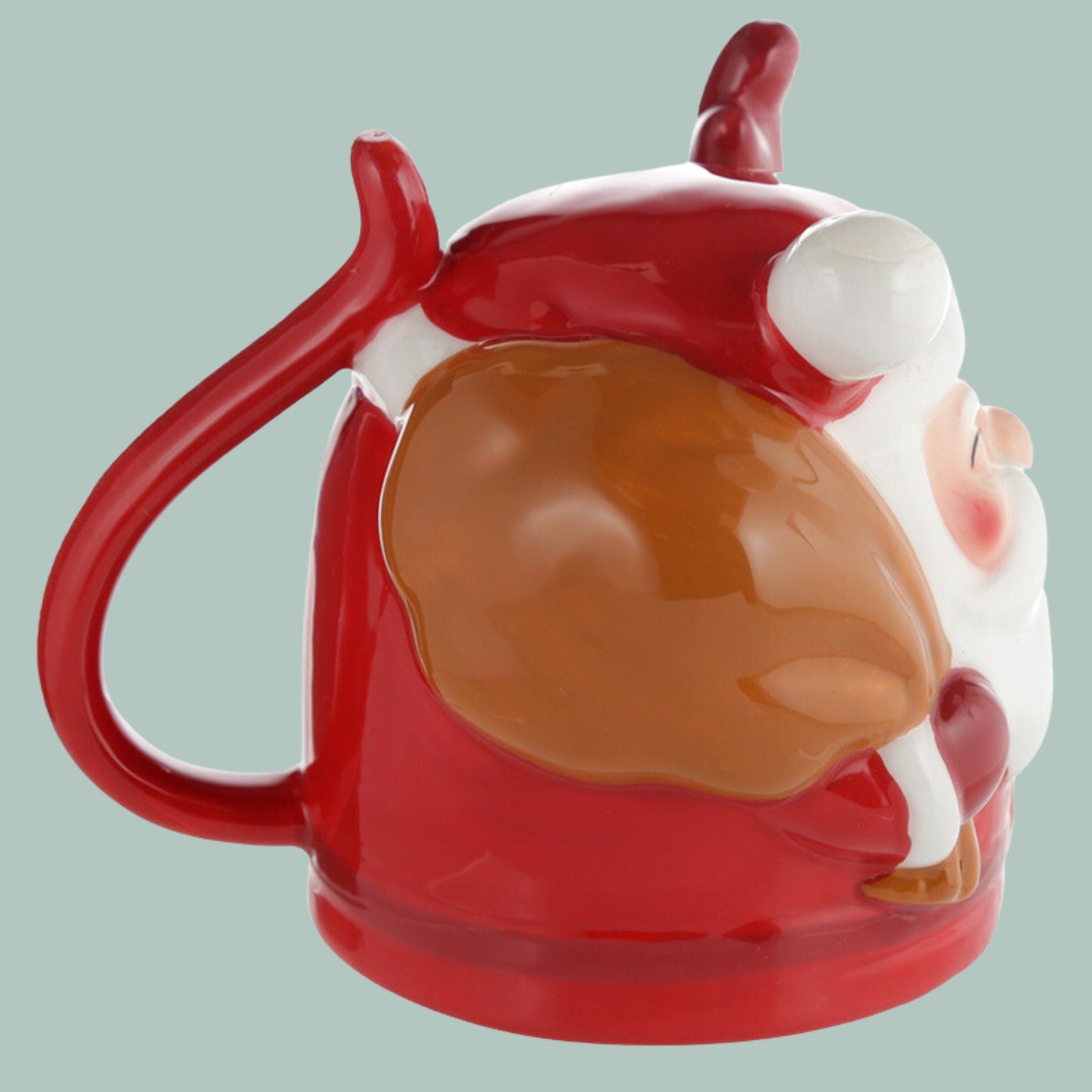 Novelty Father Christmas Upside Down Ceramic Mug - The Mug GalleryMug