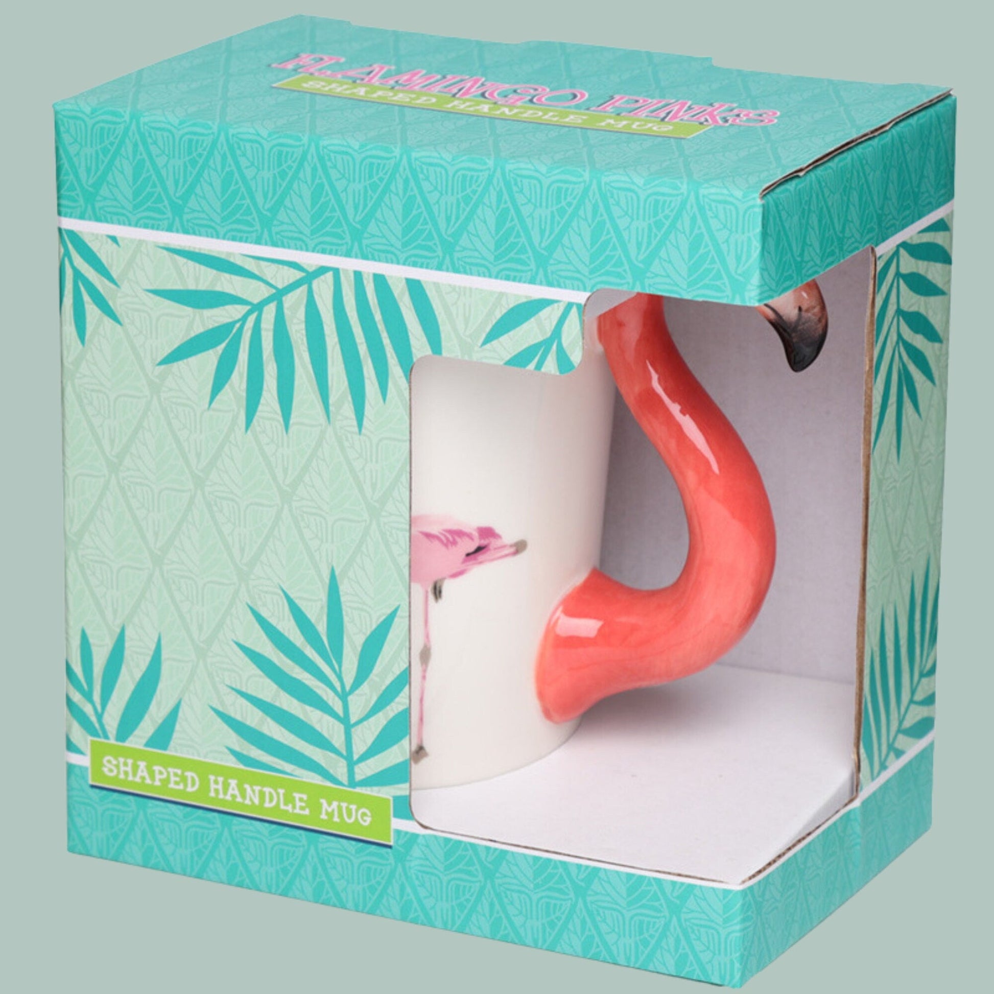 Novelty Flamingo Shaped Handle Ceramic Mug - The Mug Gallery Mug