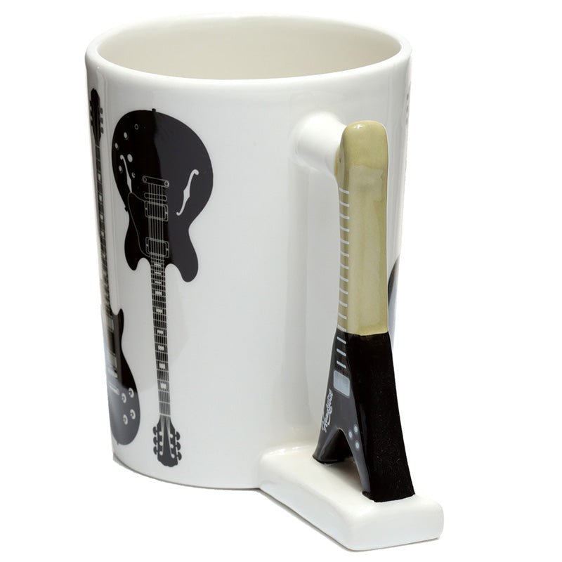 Novelty Flying V Guitar Shaped Handle Ceramic Mug - The Mug GalleryMug