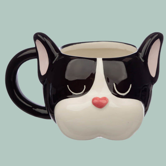 Novelty French Bulldog Shaped Ceramic Mug - The Mug GalleryMug