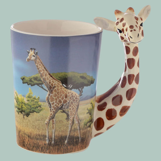 Novelty Giraffe Shaped Handle Mug - The Mug GalleryMug