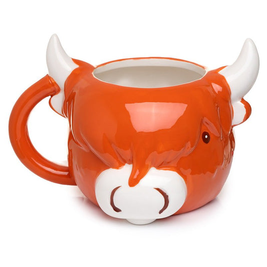 Novelty Highland Coo Cow Shaped Head Ceramic Mug - The Mug GalleryMug