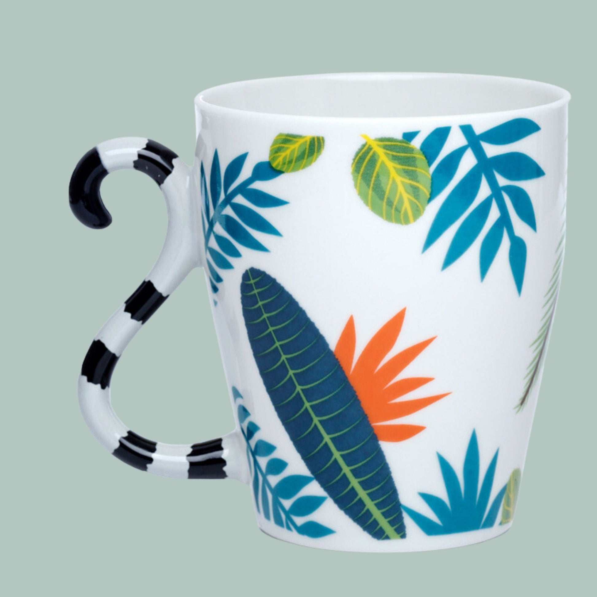 Novelty Lemur Tail Shaped Porcelain Mug - The Mug GalleryMug