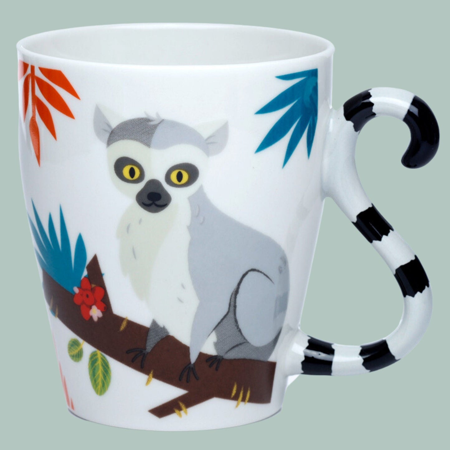 Novelty Lemur Tail Shaped Porcelain Mug - The Mug GalleryMug