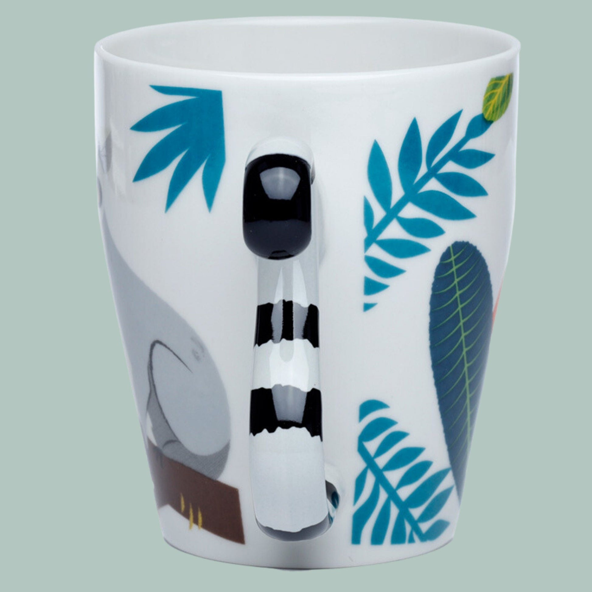 Novelty Lemur Tail Shaped Porcelain Mug - The Mug GalleryMug