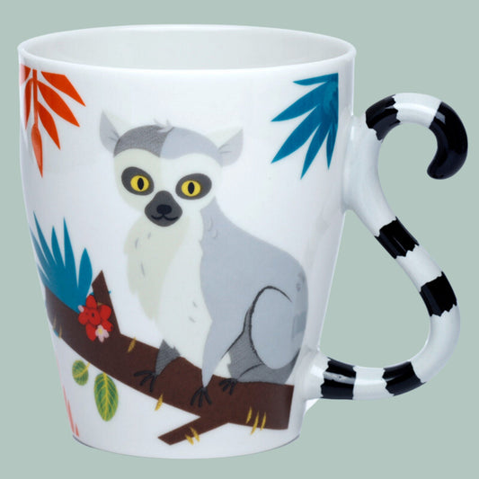 Novelty Lemur Tail Shaped Porcelain Mug - The Mug Gallery Mug