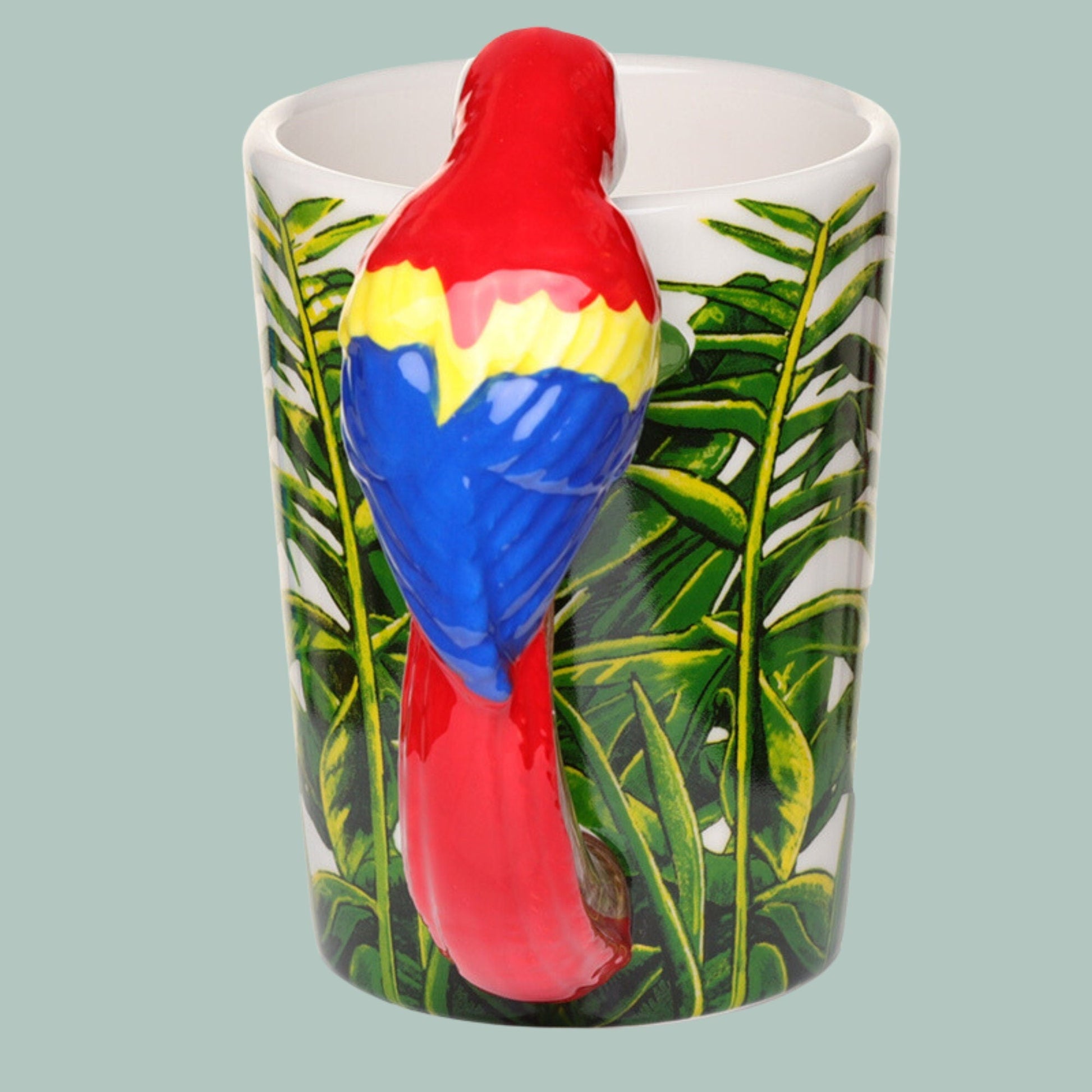 Novelty Parrot Shaped Handle Ceramic Mug - The Mug Gallery Mug