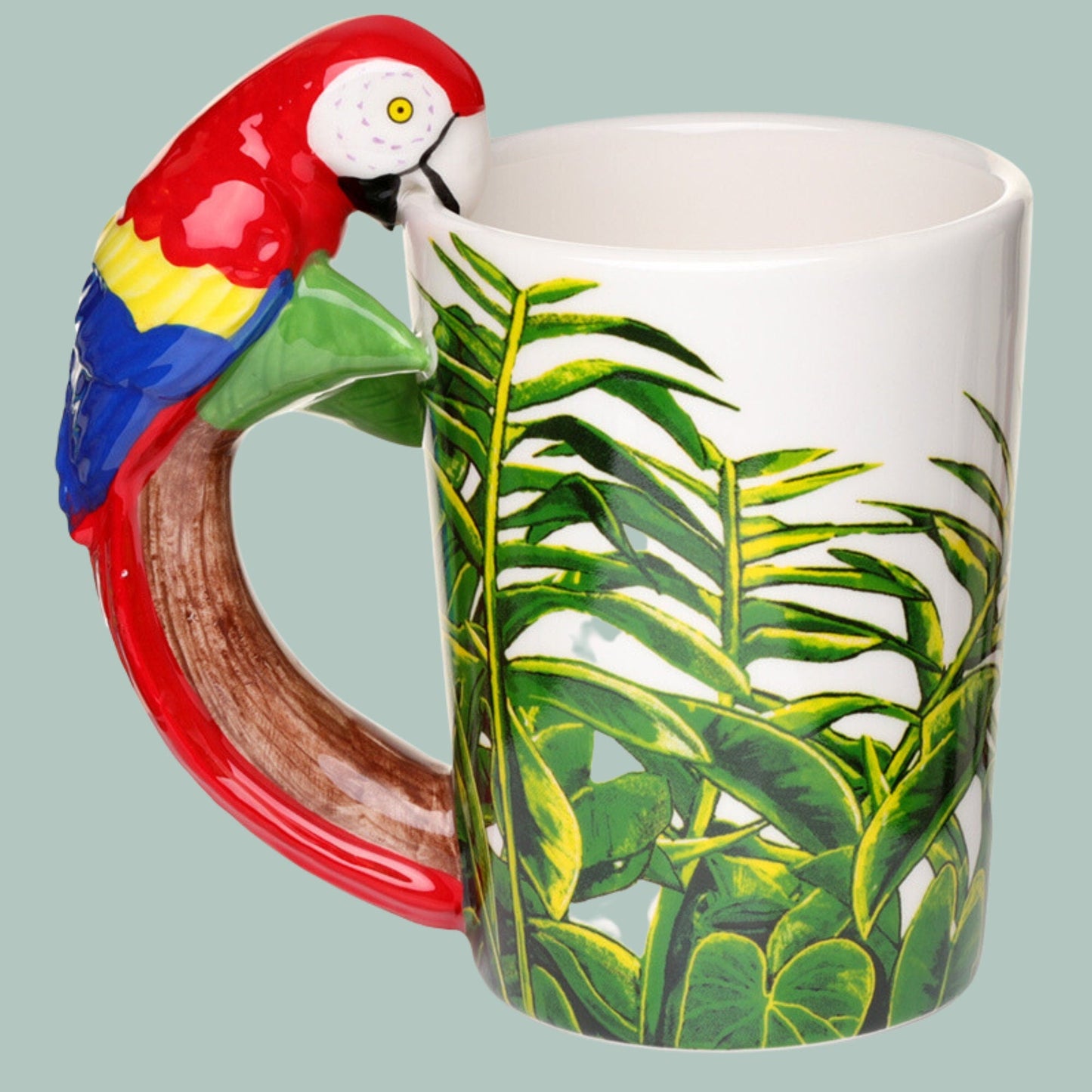 Novelty Parrot Shaped Handle Ceramic Mug - The Mug Gallery Mug