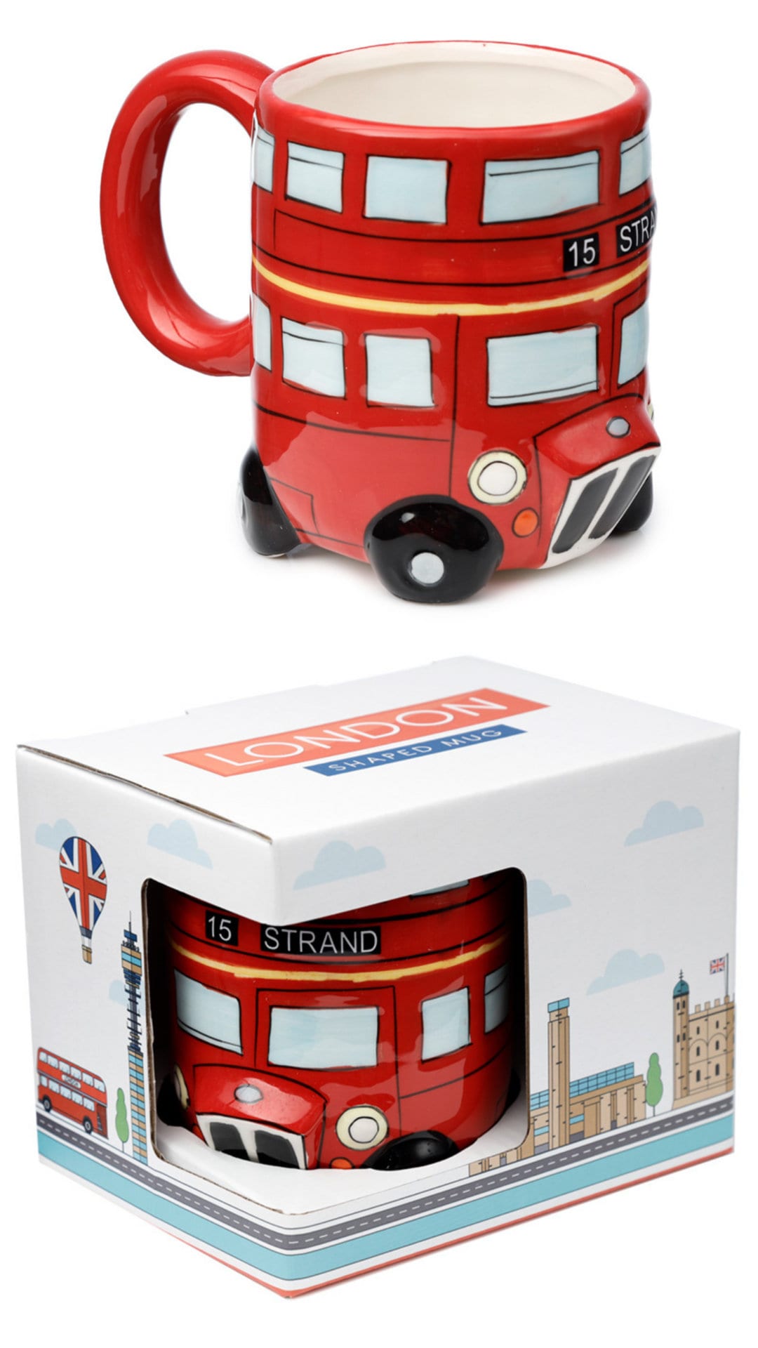 Novelty Red Bus Shaped Mug - The Mug GalleryMugs