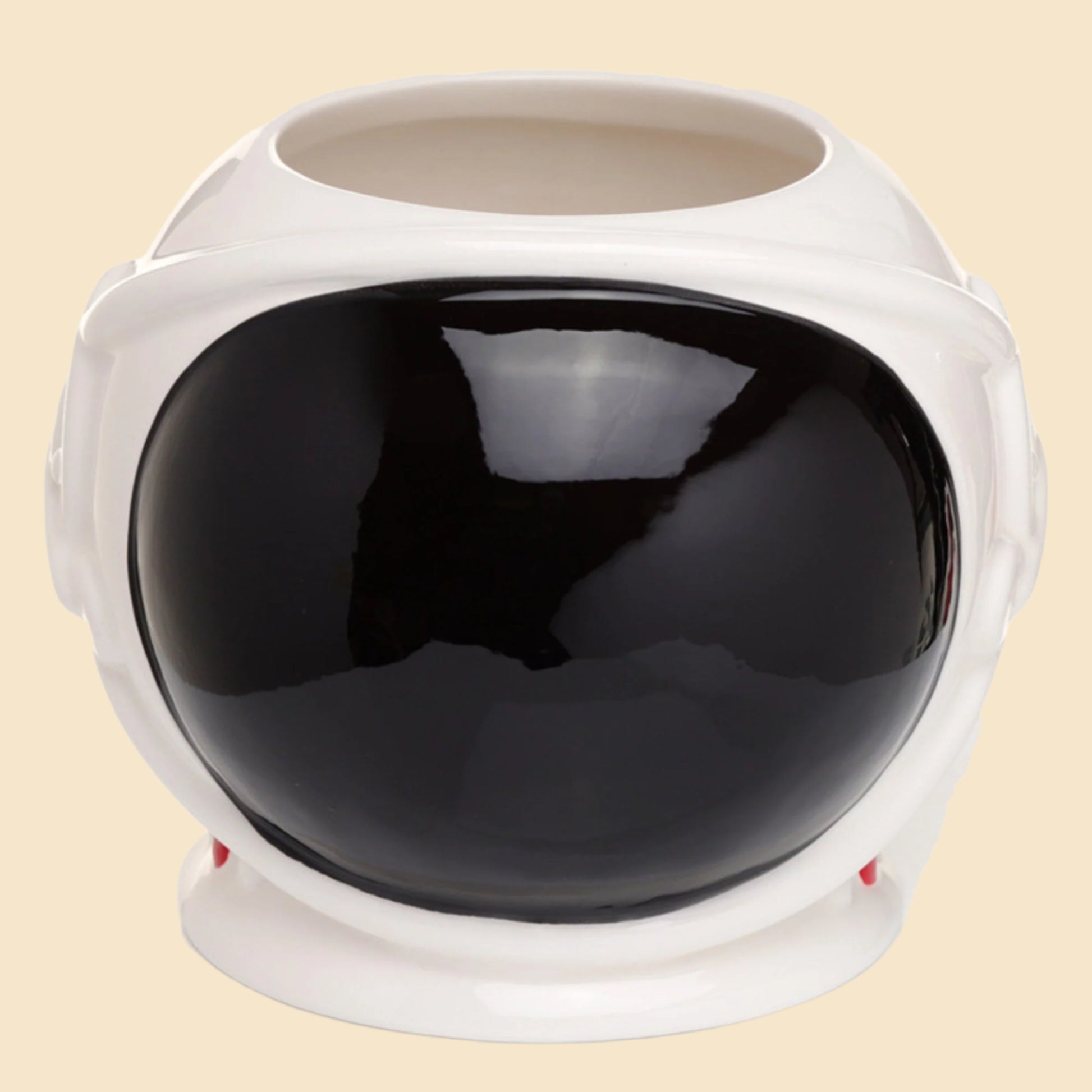 Novelty Space Helmet Shaped Ceramic Mug Front View