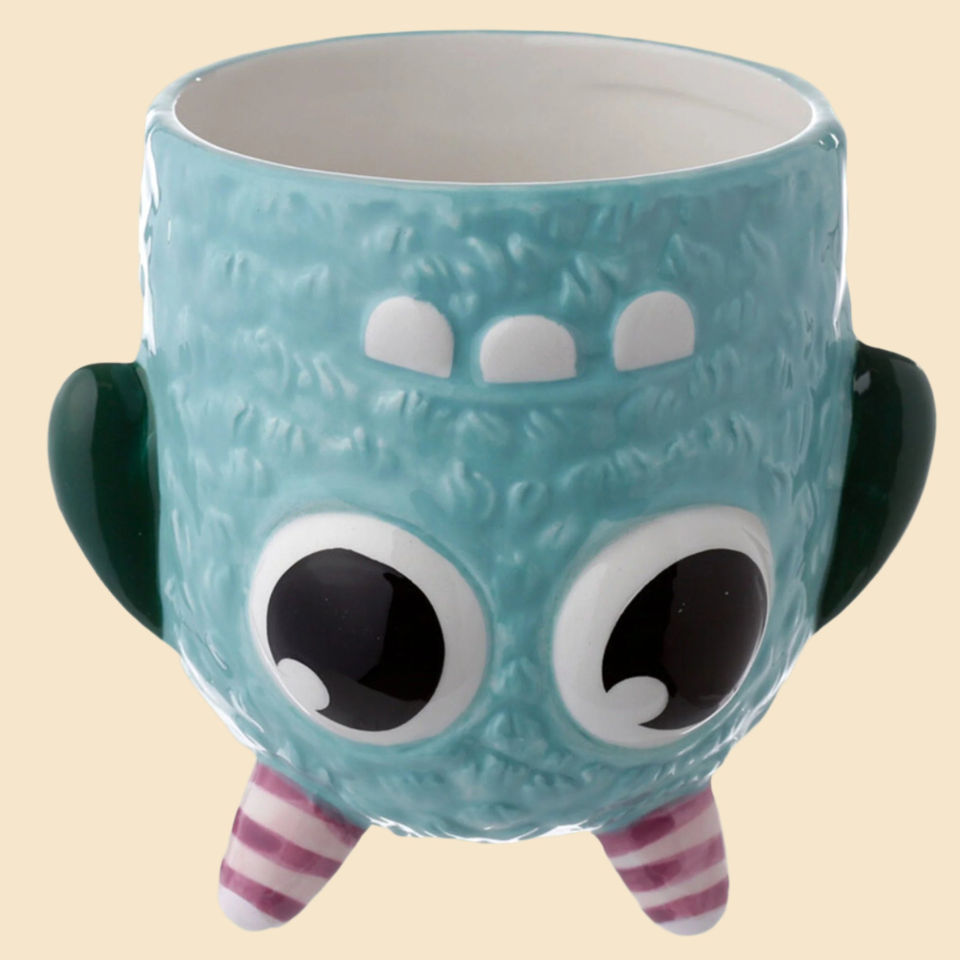 Novelty Upside Down Blue Monstarz Ceramic Mug Right Way Up