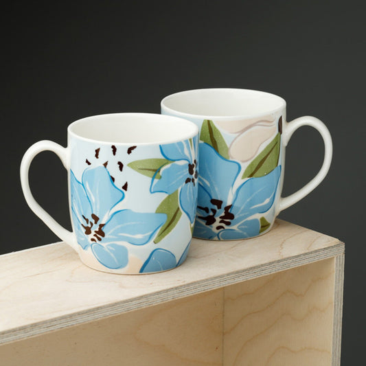 Rhododendron Porcelain Mugs Set Of Two - The Mug GalleryMug