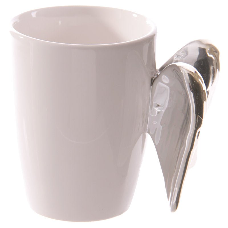 Silver Angel Wings Ceramic Novelty Mug - The Mug GalleryMug