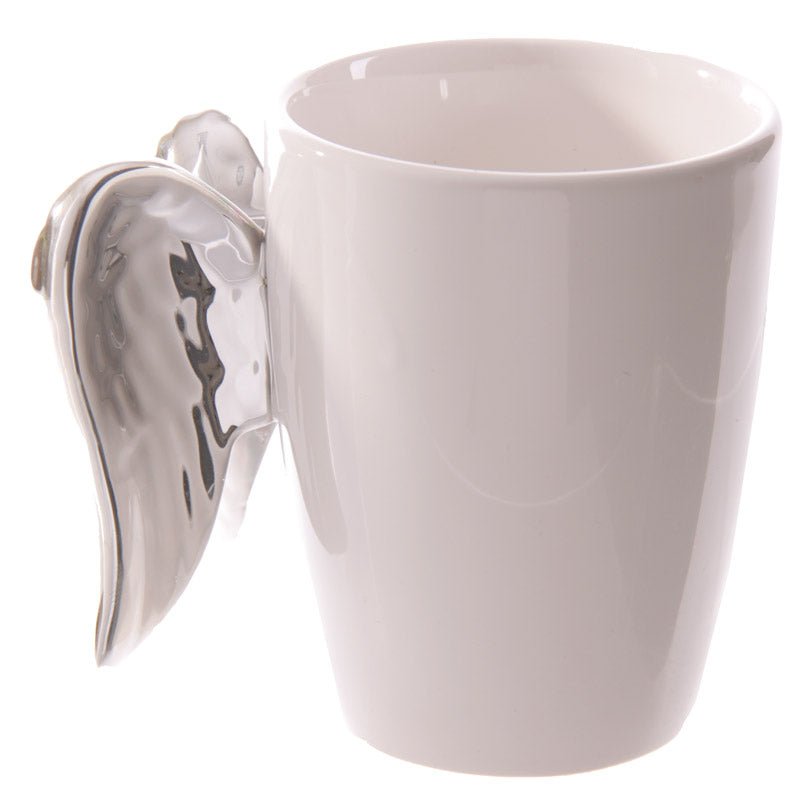 Silver Angel Wings Ceramic Novelty Mug - The Mug GalleryMug