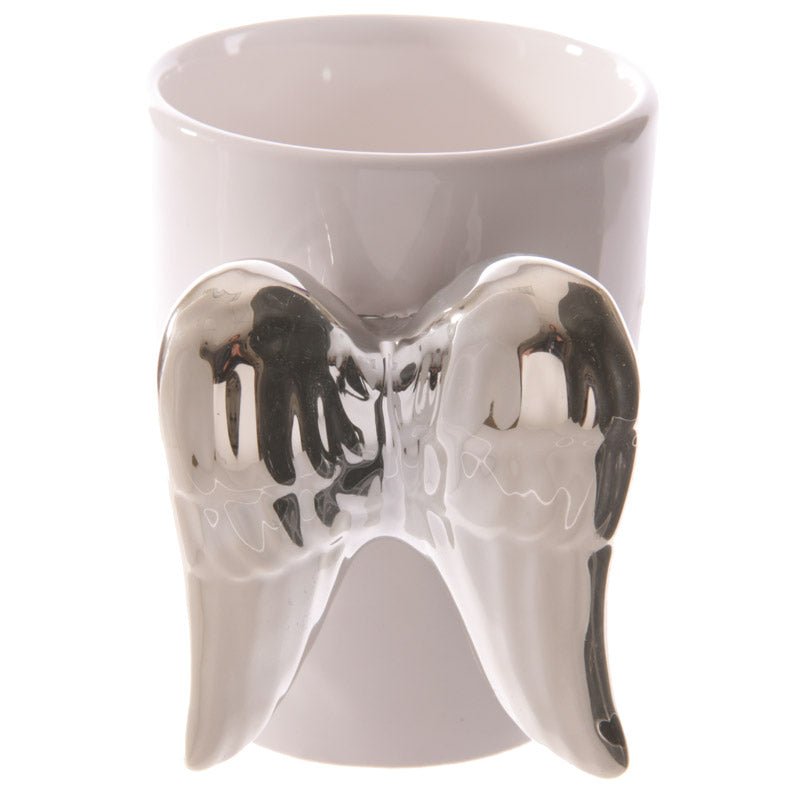 Silver Angel Wings Ceramic Novelty Mug - The Mug GalleryMug