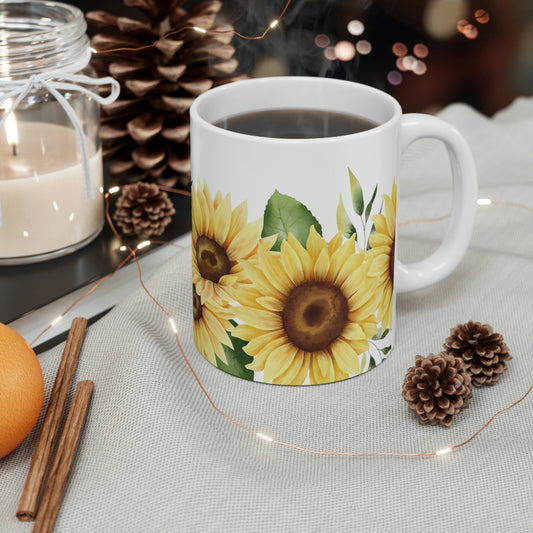 Sunflower Design Ceramic Mug - The Mug GalleryMug