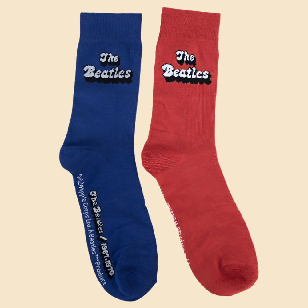 The Beatles Mug & Sock Set Red And Blue Socks