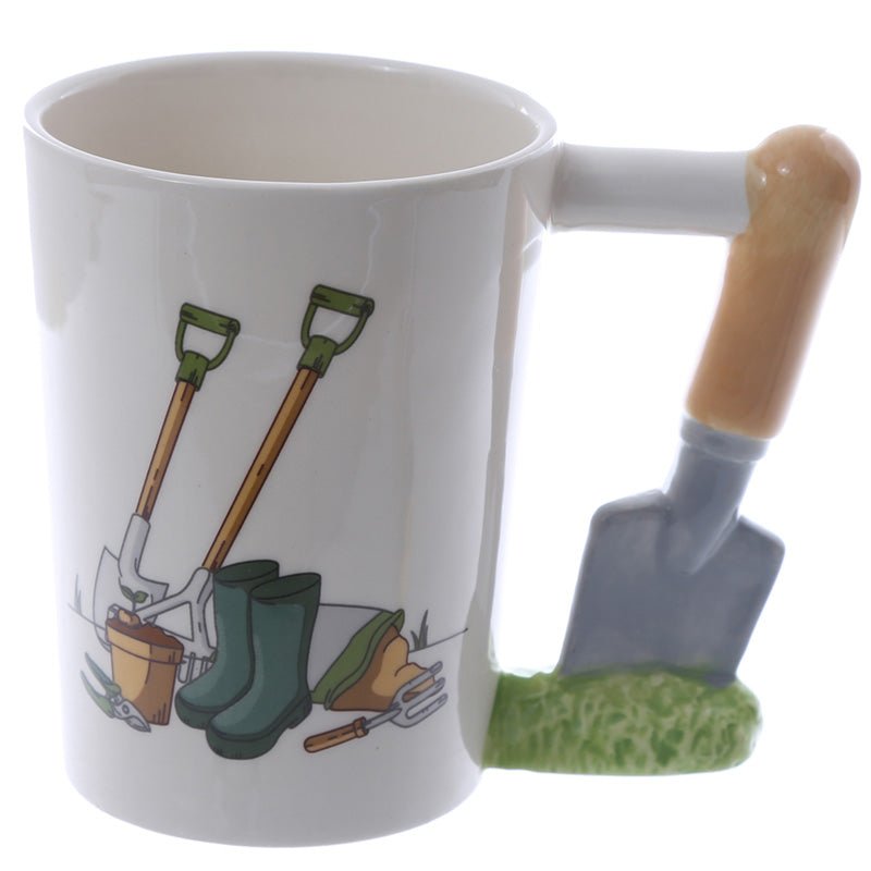 Trowel Shaped Handle Novelty Garden Ceramic Mug - The Mug GalleryMug