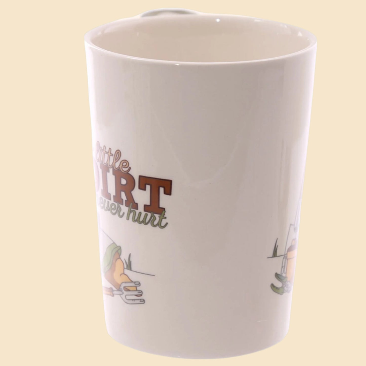 Wellington Boot Handle Gardening Novelty Mug Front View