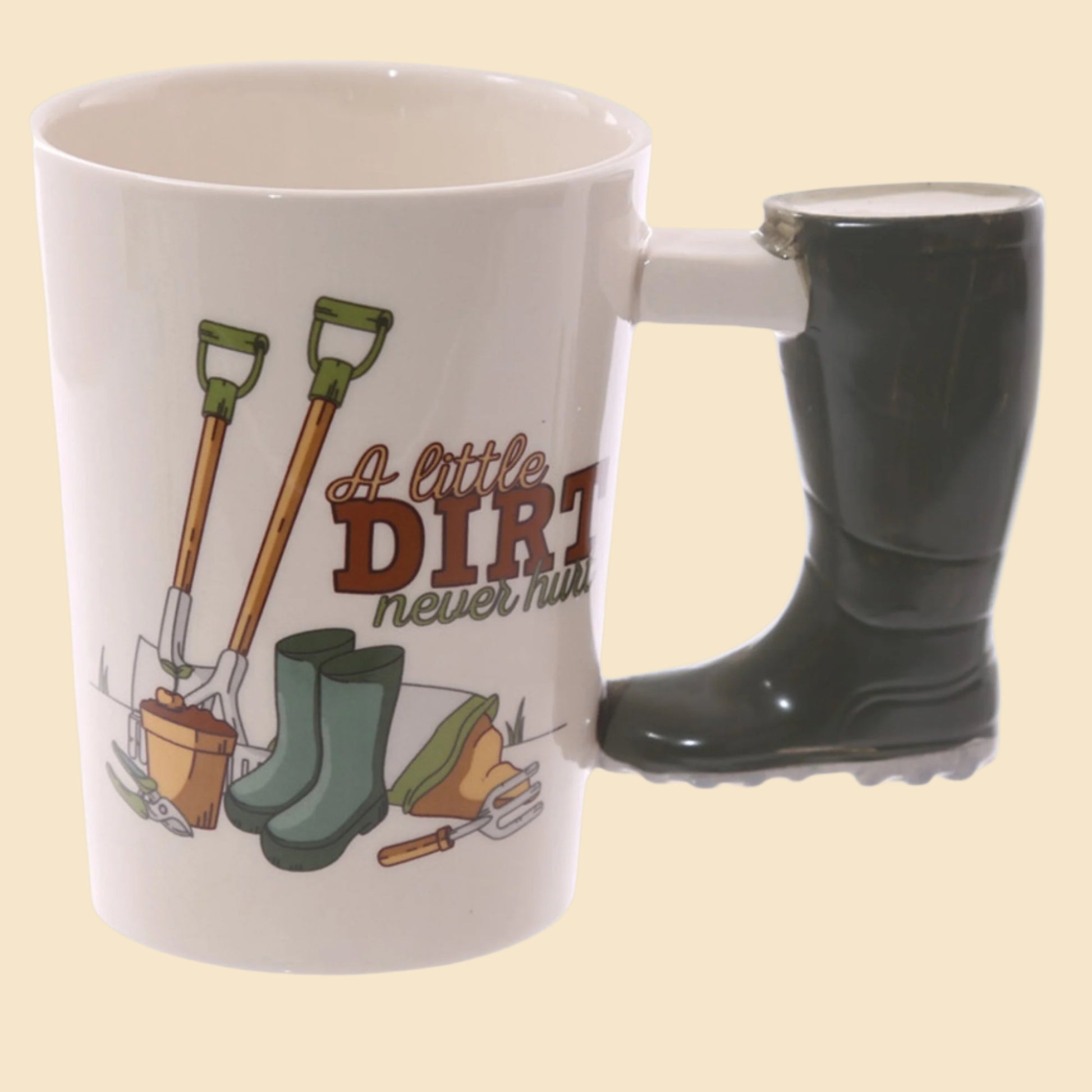 Wellington Boot Handle Gardening Novelty Mug Left Side View