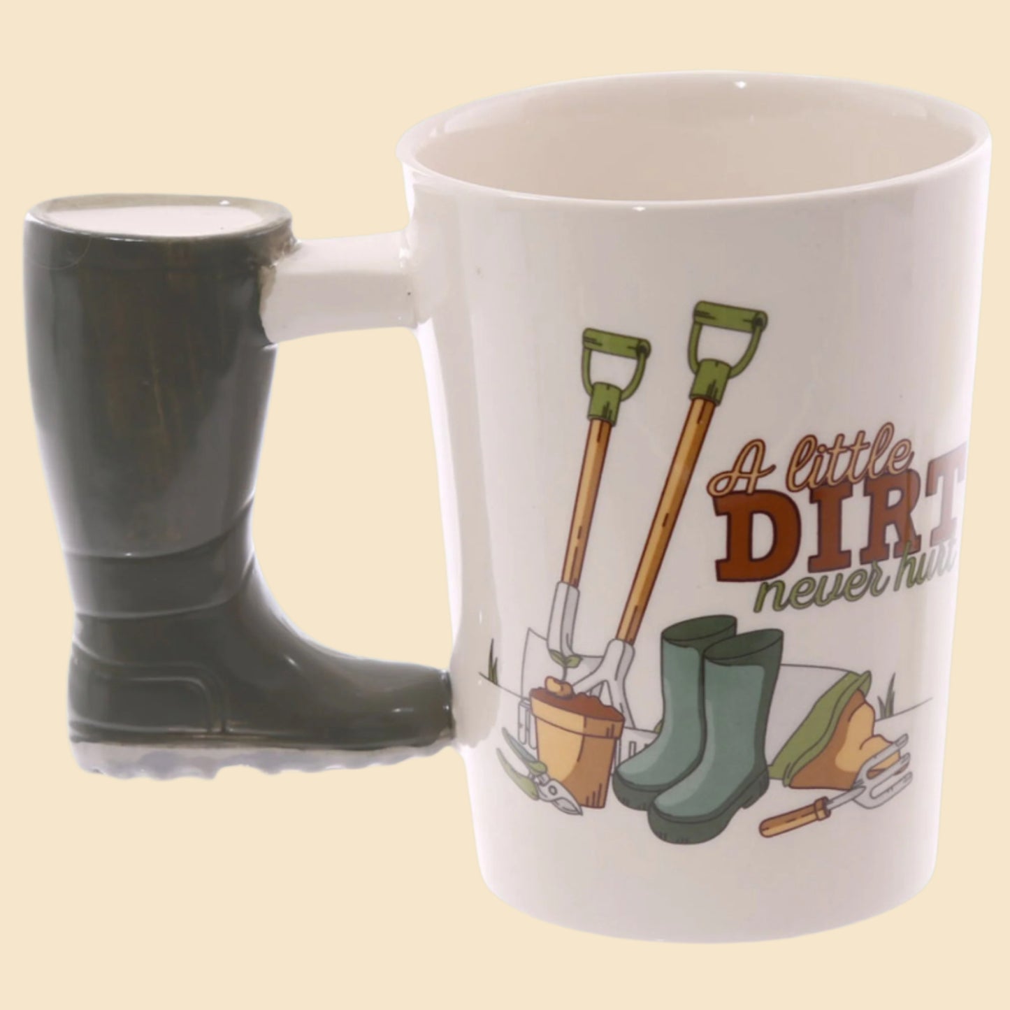 Wellington Boot Handle Gardening Novelty Mug Right Side View