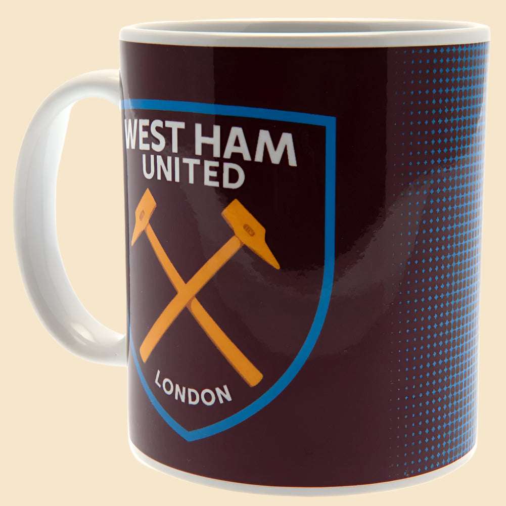 West Ham United FC Halftone Mug - The Mug Gallery Mug