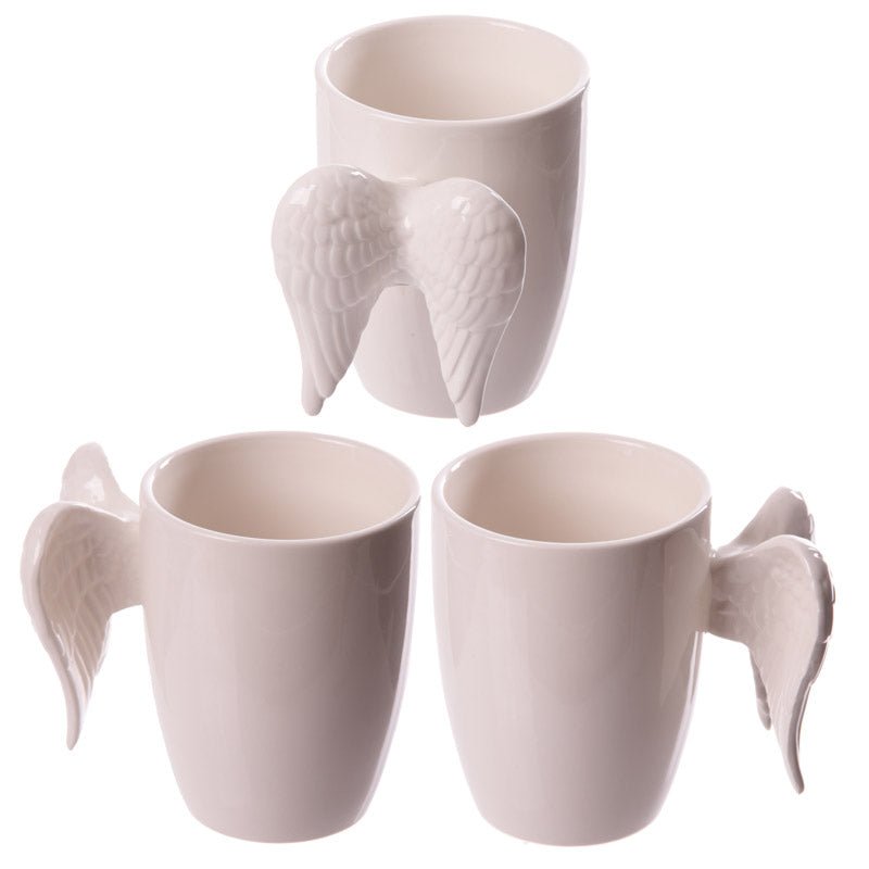 White Angel Wings Ceramic Mug - The Mug GalleryMug